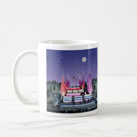 Die Kaffee-Tasse Kaskaden-Jacksons Michigan Kaffeetasse (Links)