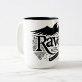 Die Kaffee-Tasse Raben-Edgar Allan Poe Zweifarbige Tasse (Vorderseite Links)