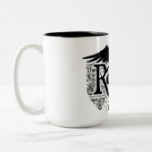 Die Kaffee-Tasse Raben-Edgar Allan Poe Zweifarbige Tasse (Links)
