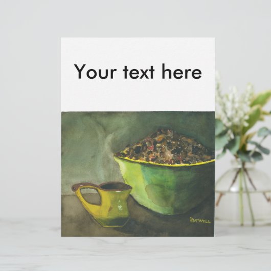 Die Kaffeebowl Kaffeebohnen aus dem Dampfbad (Stehend Vorderseite)