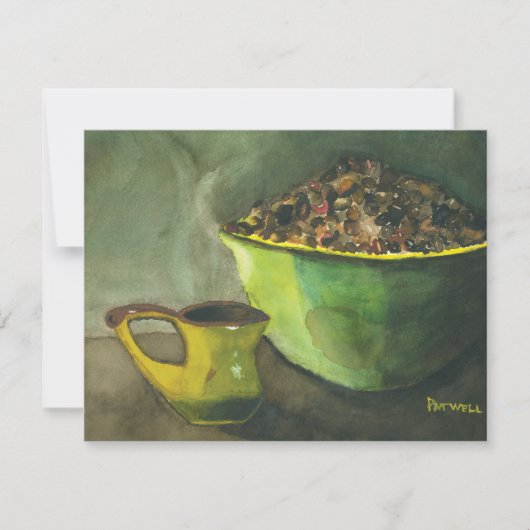 Die Kaffeebowl Kaffeebohnen aus dem Dampfbad (Vorderseite)