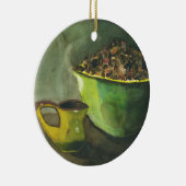 Die Kaffeebowl Kaffeebohnen aus dem Dampfbad Keramik Ornament (Rechts)