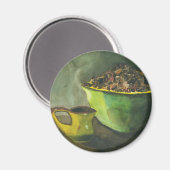 Die Kaffeebowl Kaffeebohnen aus dem Dampfbad Magnet (Vorderseite/Rückseite)
