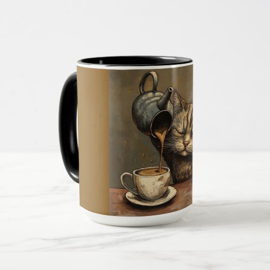 ​"Die Kaffeekatze Tasse (Vorderseite Links)