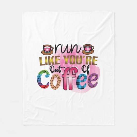 Die Kaffeekunst läuft so, als wäre dir der Kaffee Fleecedecke (Vorderseite)