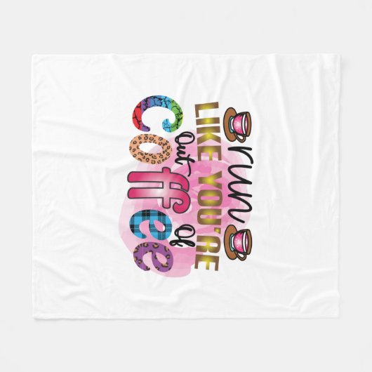 Die Kaffeekunst läuft so, als wäre dir der Kaffee  Fleecedecke (Vorderseite (Horizontal))