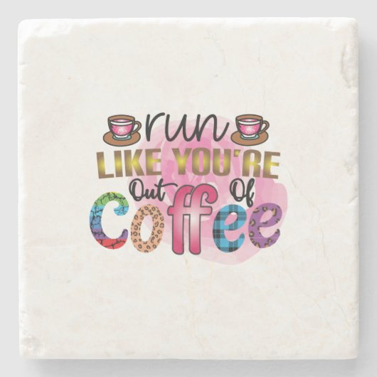 Die Kaffeekunst läuft so, als wäre dir der Kaffee Steinuntersetzer (Vorderseite)