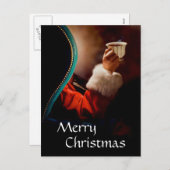 Die Kaffeepause des Weihnachtsmanns Vintag Feiertagspostkarte (Vorne/Hinten)