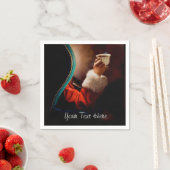 Die Kaffeepause des Weihnachtsmanns Vintag Serviette (Beispiel)