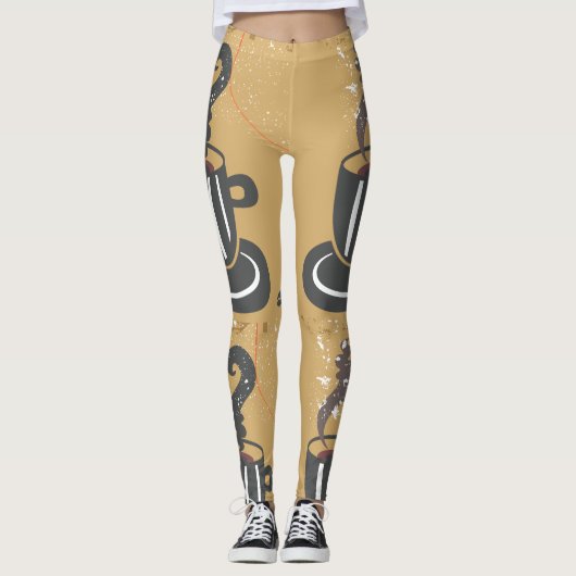 Die Kaffeetasse-Leggings Leggings (Vorderseite)