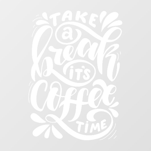 Die Kaffeezeit, das Café Fensteraufkleber (Blatt)