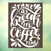 Die Kaffeezeit, das Fenster des Cafés Fensteraufkleber (Blatt 3)