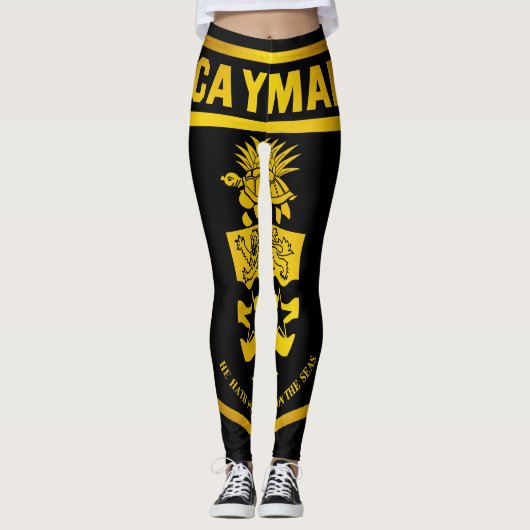 Die Kaimaninseln-Emblem Leggings (Vorderseite)