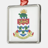 Die Kaimaninseln-Wappen Silbernes Ornament (Links)