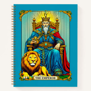 Die Kaiser-Tarotkarte Kunst Notizblock