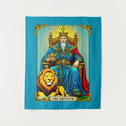 Die Kaiser-Tarotkarte Kunst Wandteppich (Vorderseite)