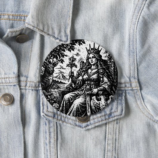 Die Kaiserin — BurnsInHell Tarot III Button (Beispiel)