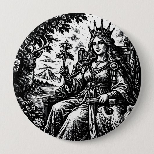 Die Kaiserin — BurnsInHell Tarot III Button (Vorderseite)