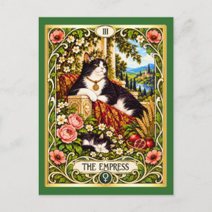 Die Kaiserin Cat Tarot - Fülle und Anmut Postkarte