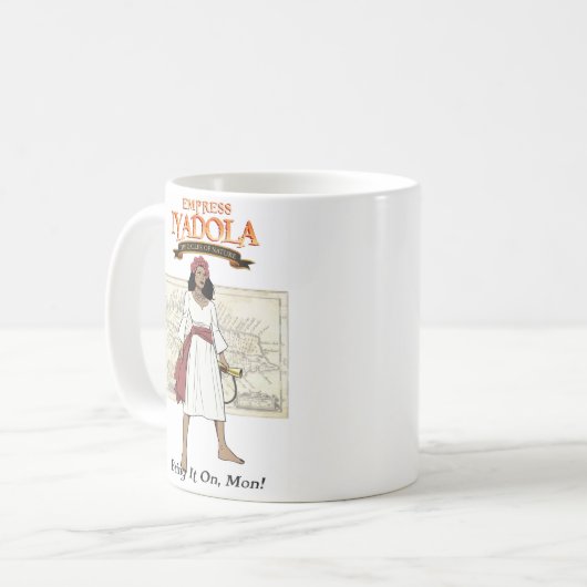 Die Kaiserin Iyadola bringt sie auf, Mond. Kaffeetasse (Vorderseite Links)