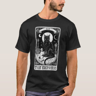 Die Kaiserin Tarotkarte schwarze Katze Vintage Maj T-Shirt