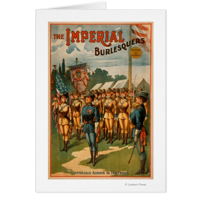 Die kaiserlichen Burlesquers spielen Soldaten (Vorne)