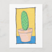 Die Kaktus - originelle zeichnend - stachelige Bir Postkarte (Vorderseite)