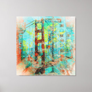 Die kalifornische Liebe-Brücke von San Francisco Leinwanddruck