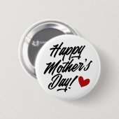 Die Kalligraphie der einfachen glücklichen Mutter  Button (Vorne & Hinten)