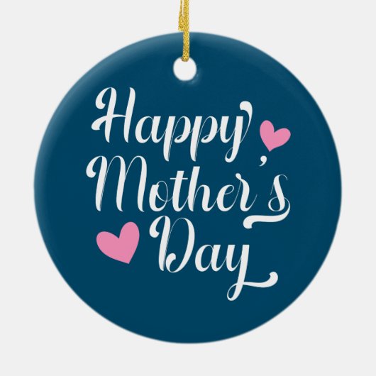 Die Kalligraphie der einfachen glücklichen Mutter Keramik Ornament (Hinten)