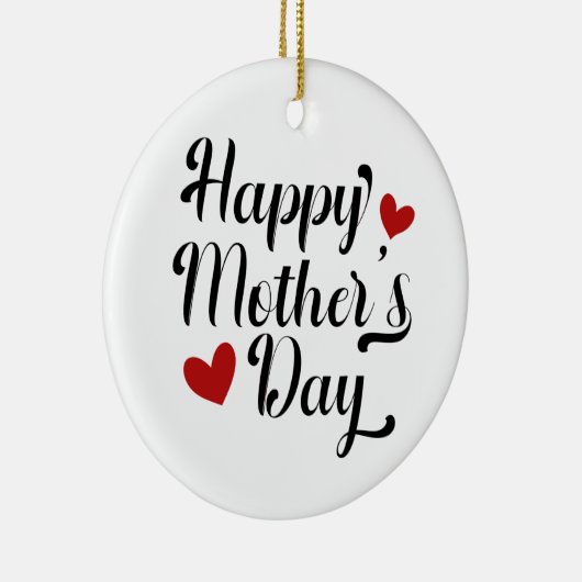 Die Kalligraphie der einfachen glücklichen Mutter Keramik Ornament (Rechts)