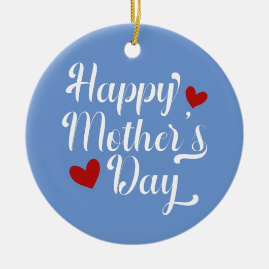 Die Kalligraphie der einfachen glücklichen Mutter Keramik Ornament (Vorne)