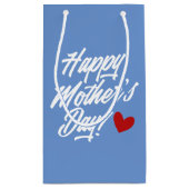 Die Kalligraphie der einfachen glücklichen Mutter  Kleine Geschenktüte (Rückseite)