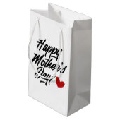 Die Kalligraphie der einfachen glücklichen Mutter  Kleine Geschenktüte (Rückseite Schrägansicht)