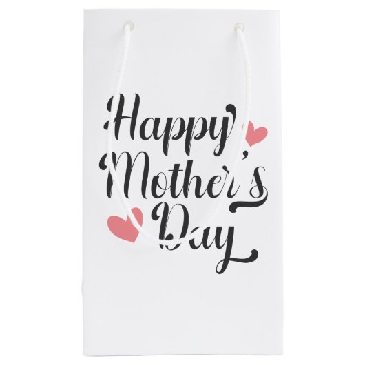 Die Kalligraphie der einfachen glücklichen Mutter Kleine Geschenktüte (Rückseite)