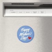 Die Kalligraphie der einfachen glücklichen Mutter Magnet (In Situ (Geschirrspüler))