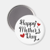 Die Kalligraphie der einfachen glücklichen Mutter Magnet (Vorderseite/Rückseite)