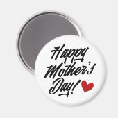 Die Kalligraphie der einfachen glücklichen Mutter  Magnet (Vorderseite/Rückseite)