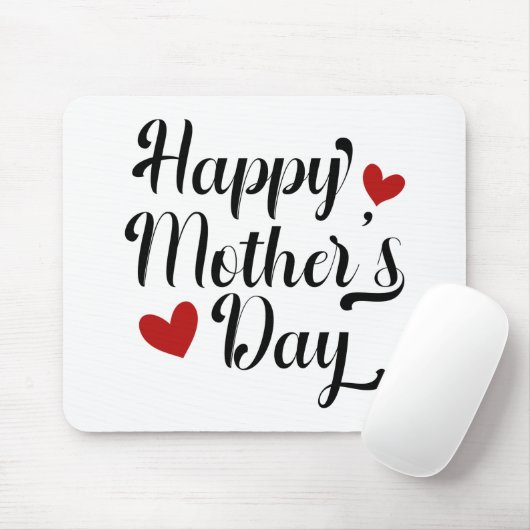 Die Kalligraphie der einfachen glücklichen Mutter Mousepad (Mit Mouse)