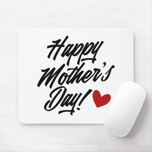 Die Kalligraphie der einfachen glücklichen Mutter Mousepad (Mit Mouse)