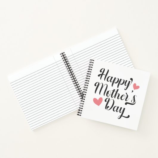 Die Kalligraphie der einfachen glücklichen Mutter Notizblock (Innenseite)