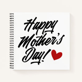 Die Kalligraphie der einfachen glücklichen Mutter Notizblock