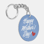 Die Kalligraphie der einfachen glücklichen Mutter Schlüsselanhänger (Vorderseite links)