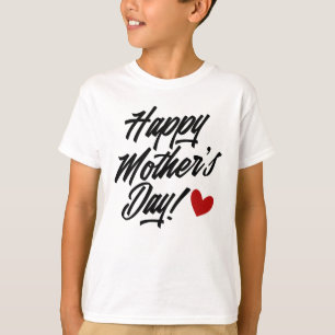 Die Kalligraphie der einfachen glücklichen Mutter T-Shirt