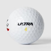 Die Kalligraphie des einfachen glücklichen Vaters  Golfball (Logo)