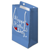Die Kalligraphie des einfachen glücklichen Vaters  Kleine Geschenktüte (Vorderseite Schrägansicht)