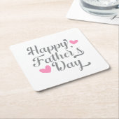 Die Kalligraphie des einfachen glücklichen Vaters  Rechteckiger Pappuntersetzer (angewinkelt)