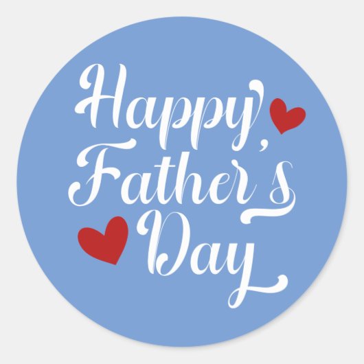 Die Kalligraphie des einfachen glücklichen Vaters  Runder Aufkleber (Vorderseite)