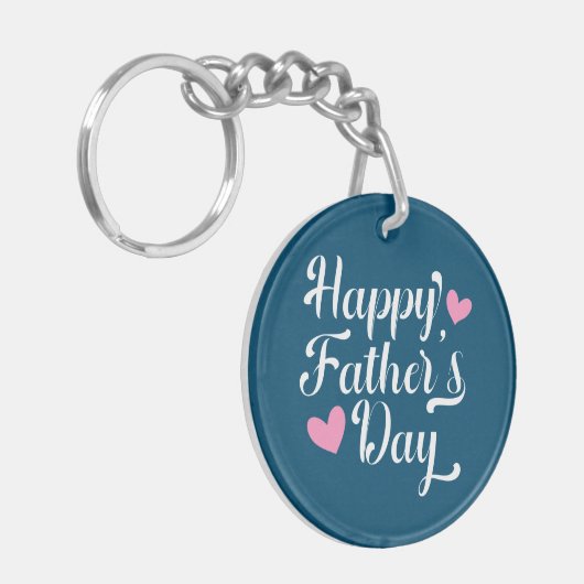 Die Kalligraphie des einfachen glücklichen Vaters Schlüsselanhänger (Vorderseite links)