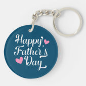 Die Kalligraphie des einfachen glücklichen Vaters Schlüsselanhänger (Rückseite)